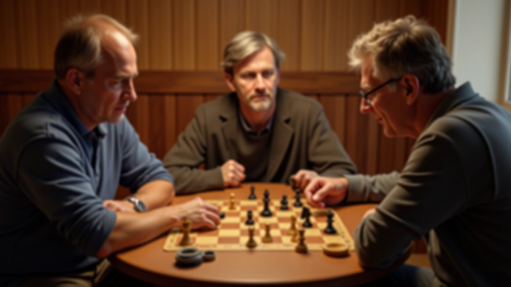Players gathered around a strategy board game