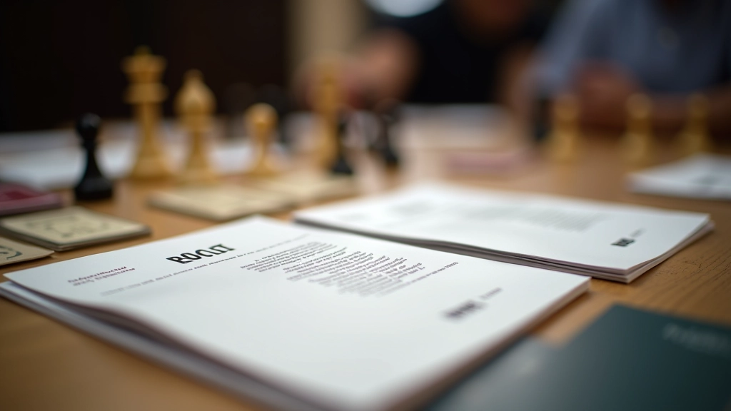 Tournament rulebook and official deck construction guide displayed on tournament table